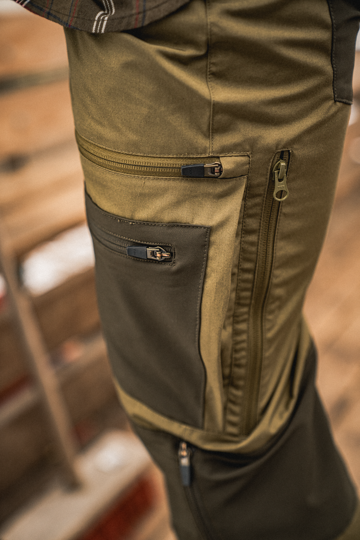 Pantaloni Seeland Hemlock, elastici si respirabili, Pine Green/Grizzly Brown