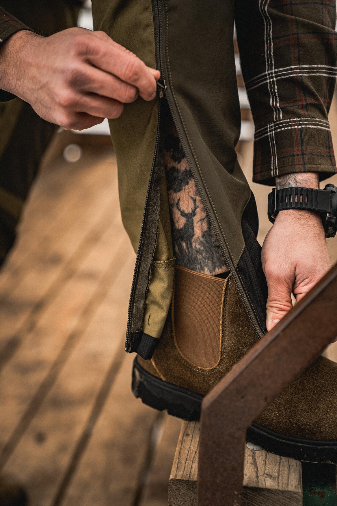 Pantaloni Seeland Hemlock, elastici si respirabili, Military Olive/Pine Green