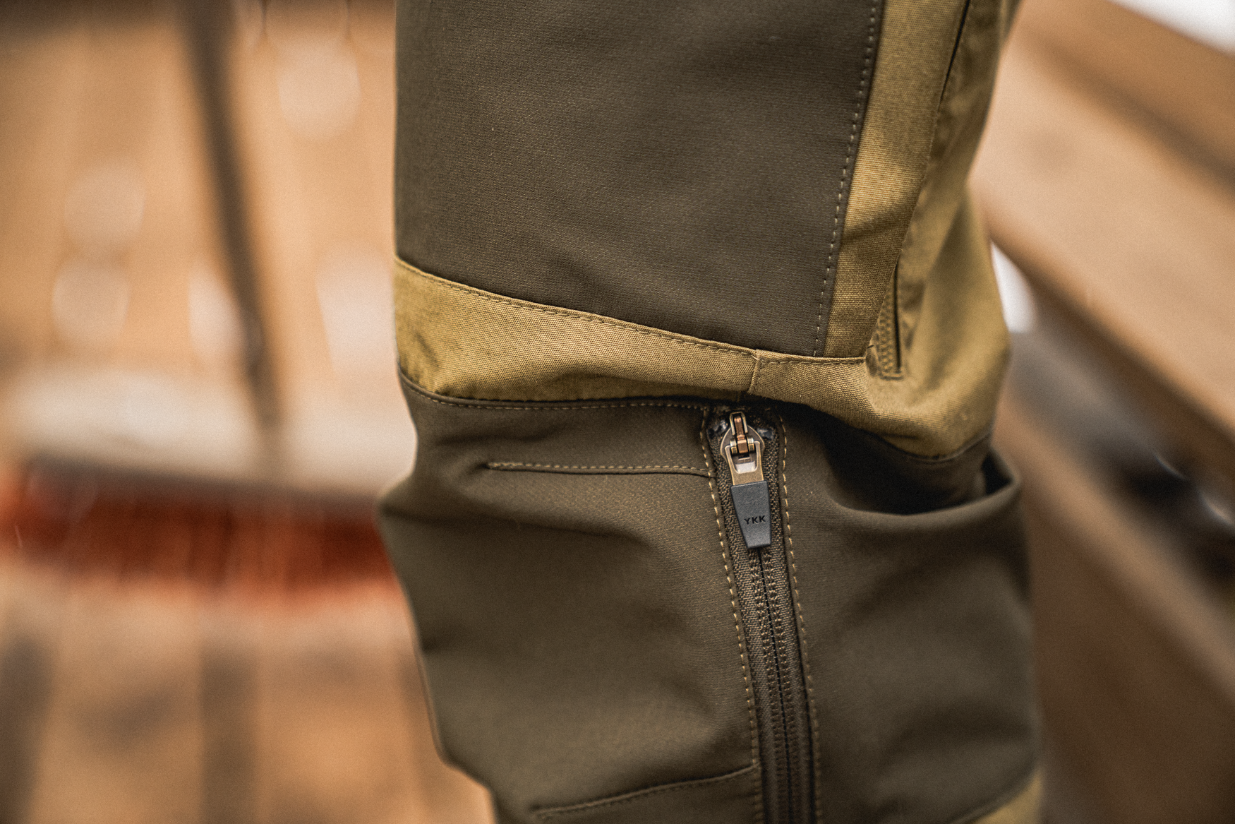 Pantaloni Seeland Hemlock, elastici si respirabili, Pine Green/Grizzly Brown