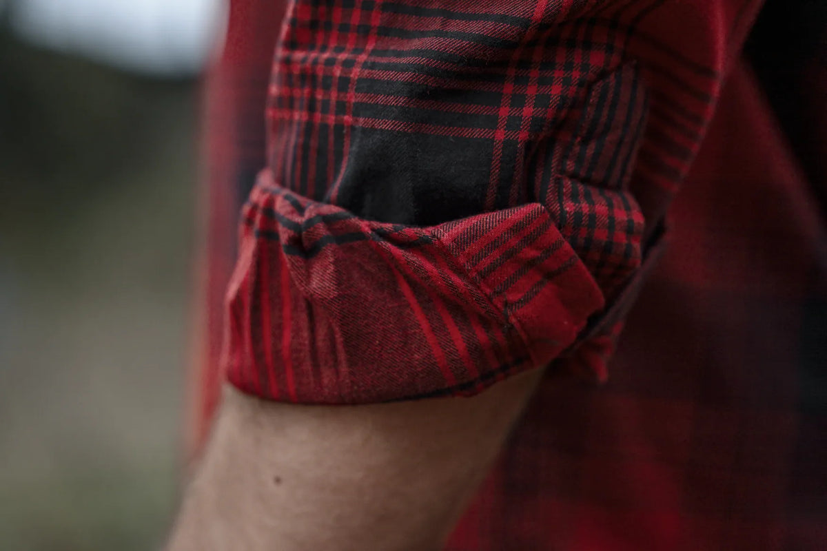 Camasa Seeland Glen Flannel Shirt Red check