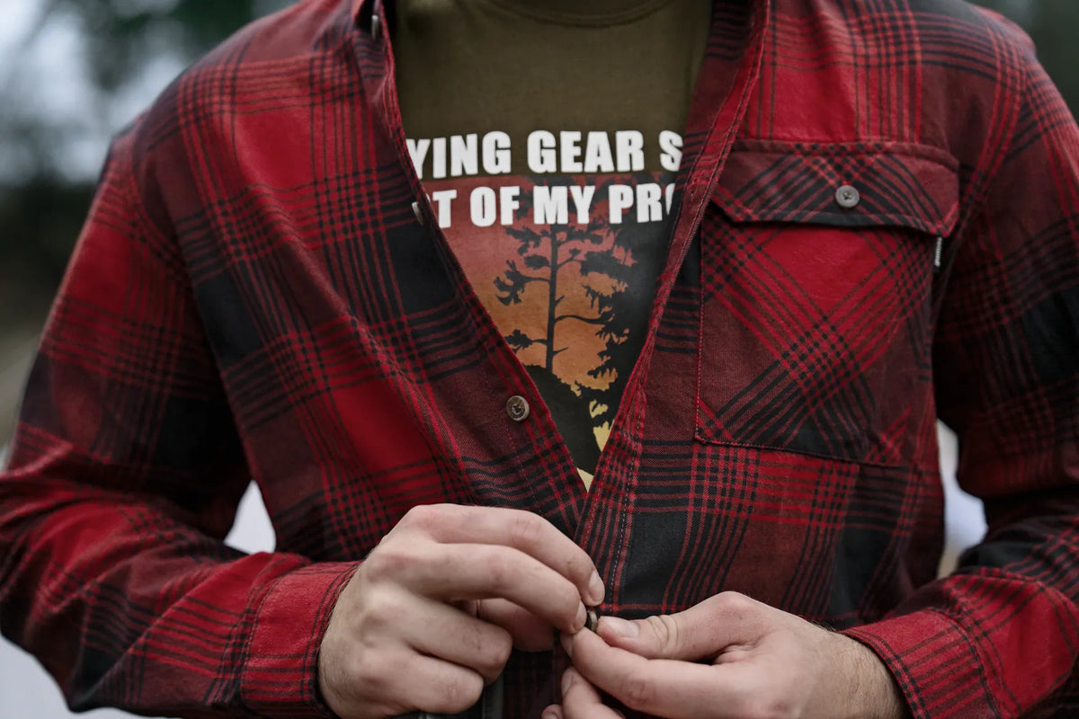 Camasa Seeland Glen Flannel Shirt Red check