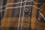 Camasa Seeland Glen Flannel Shirt Dark Brown/Camel Check