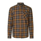 Camasa Seeland Glen Flannel Shirt Dark Brown/Camel Check