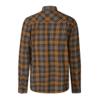 Camasa Seeland Glen Flannel Shirt Dark Brown/Camel Check