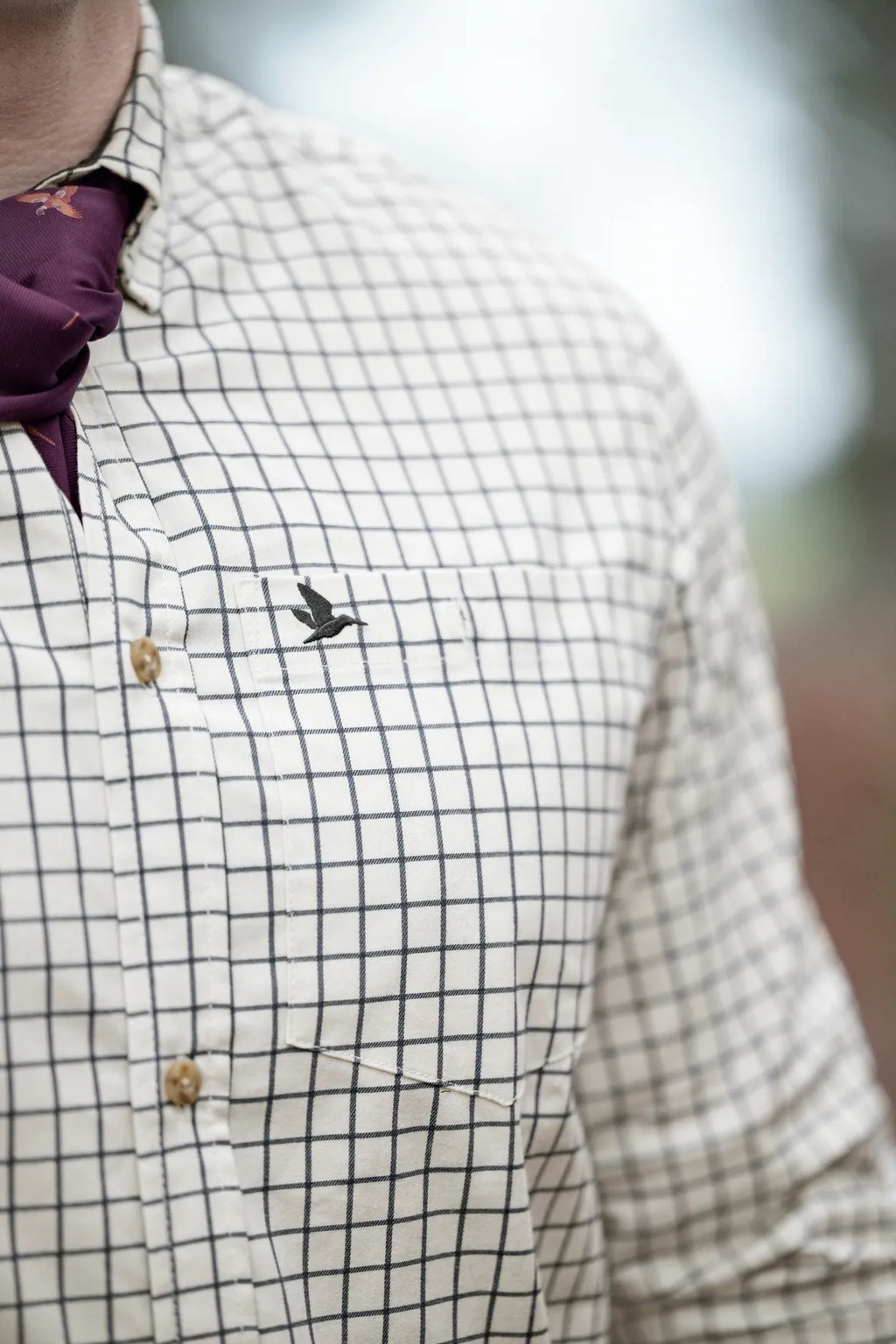 Camasa Seeland Oxford Shooting Shirt Dark Sapphire Check