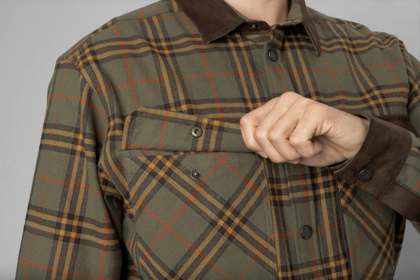 Camasa Seeland Banff, verde/maro