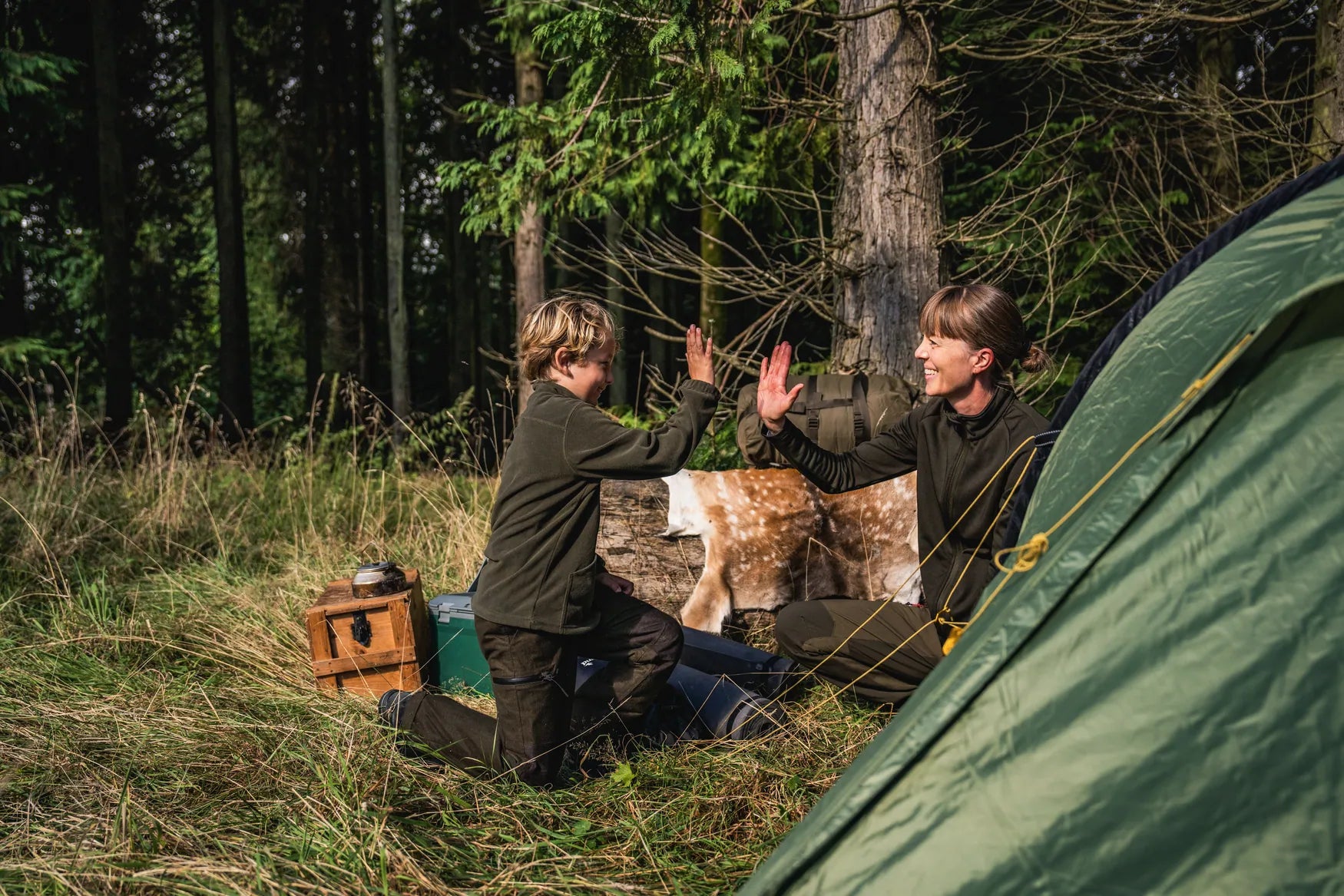 Bluza fleece pentru copii Seeland Benjamin Junior, Pine Green