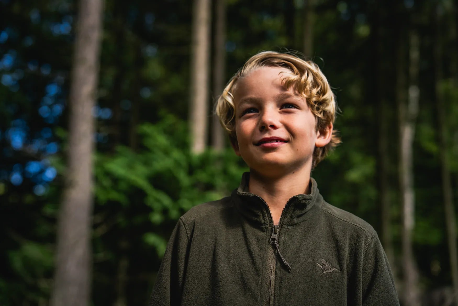 Bluza fleece pentru copii Seeland Benjamin Junior, Pine Green