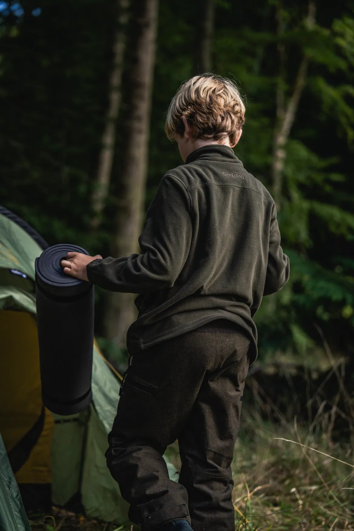 Bluza fleece pentru copii Seeland Benjamin Junior, Pine Green