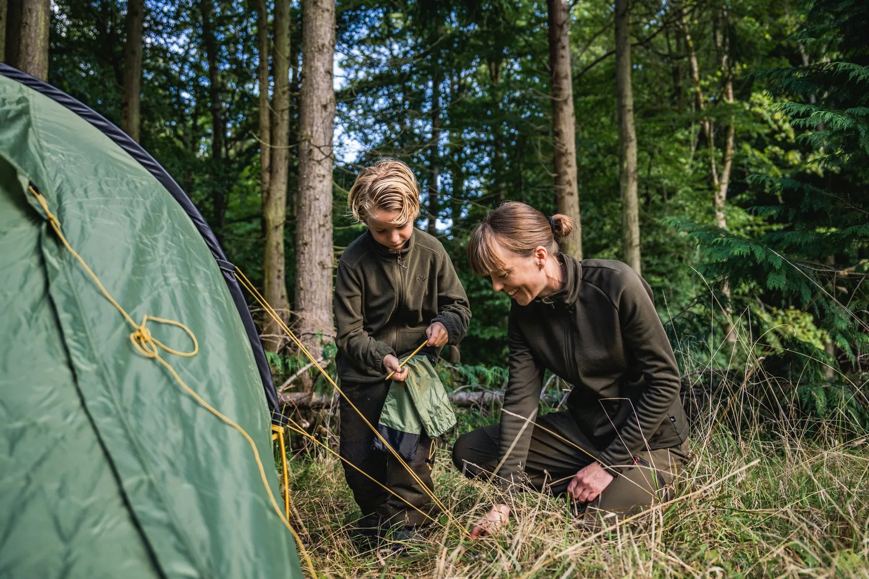 Bluza fleece pentru copii Seeland Benjamin Junior, Pine Green