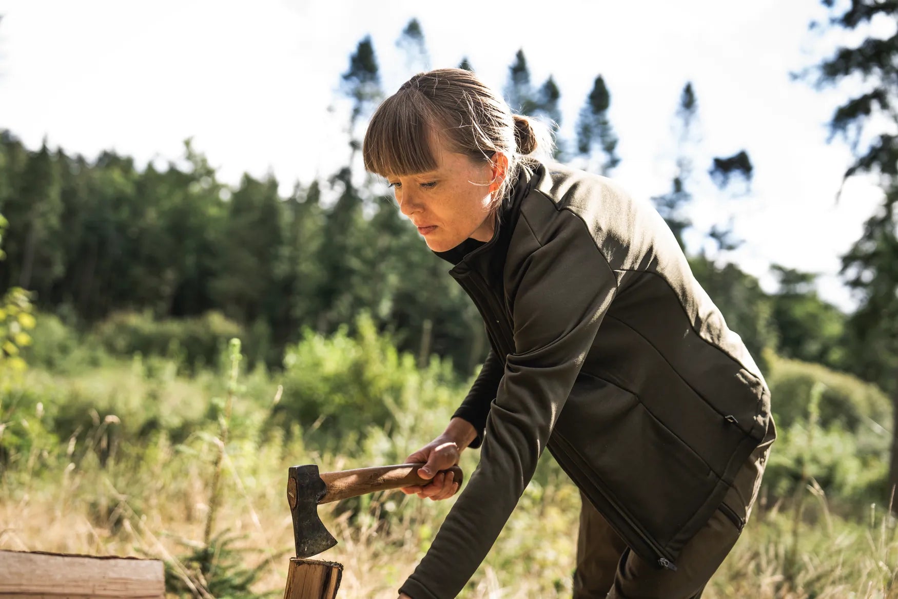 Jacheta fleece dama Seeland Tidal Tora, Pine Green