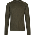 Tricou Seeland Peak, Pine Green Melange, cu maneca lunga