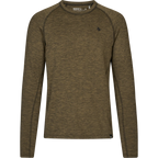 Tricou Seeland Peak, Military Olive Melange, cu maneca lunga