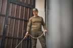 Tricou Seeland Peak, Military Olive Melange, cu maneca lunga