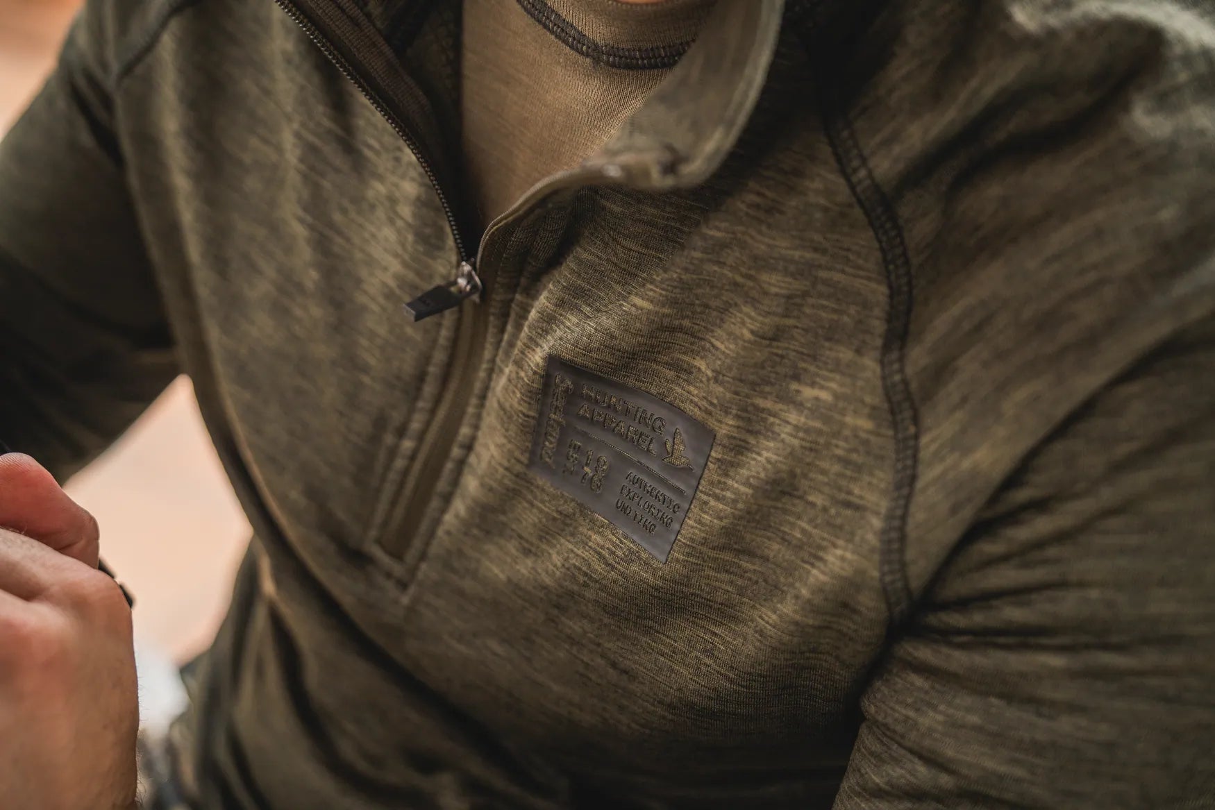 Bluza Seeland Peak Half Zip, Green Melange