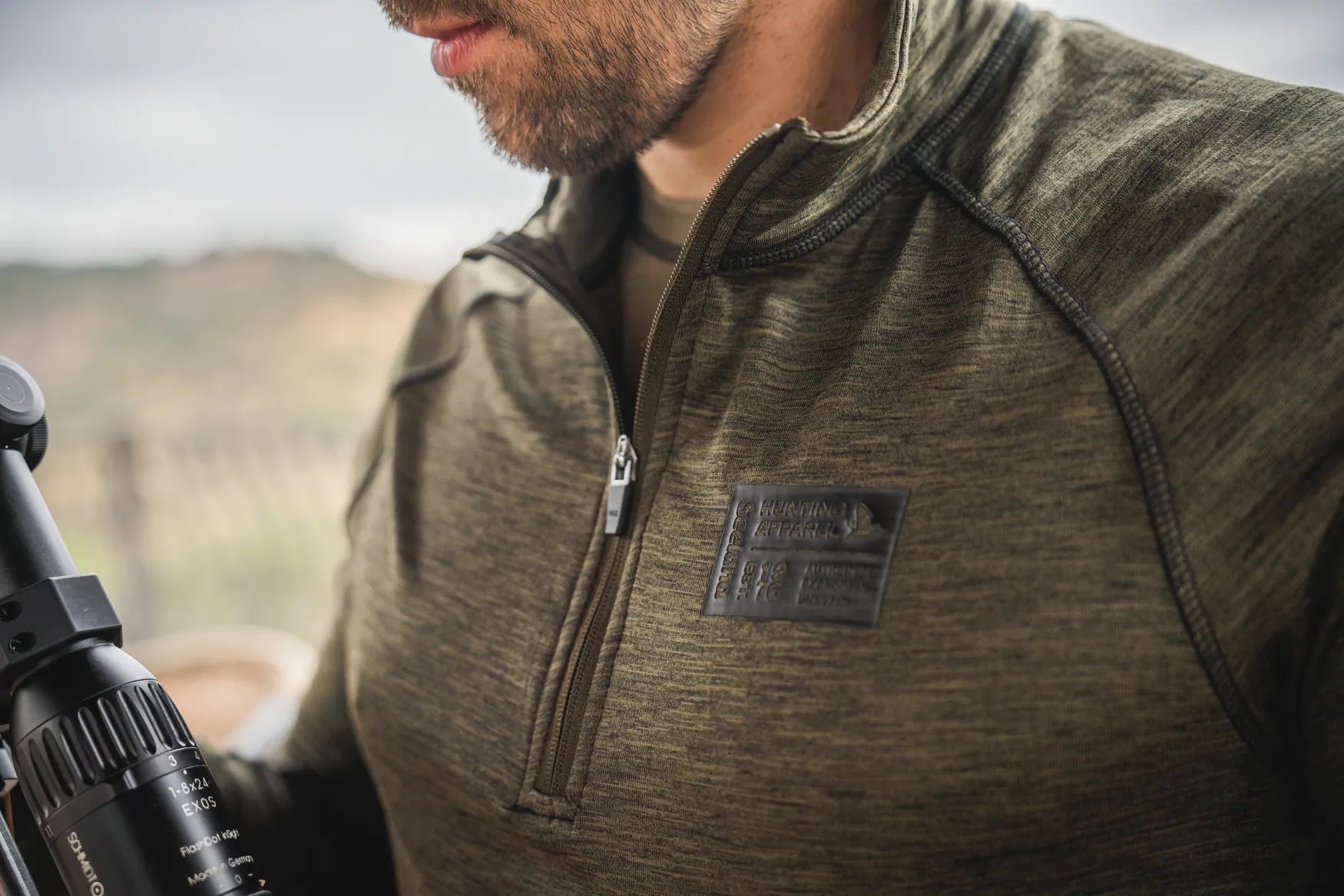 Bluza Seeland Peak Half Zip, Green Melange