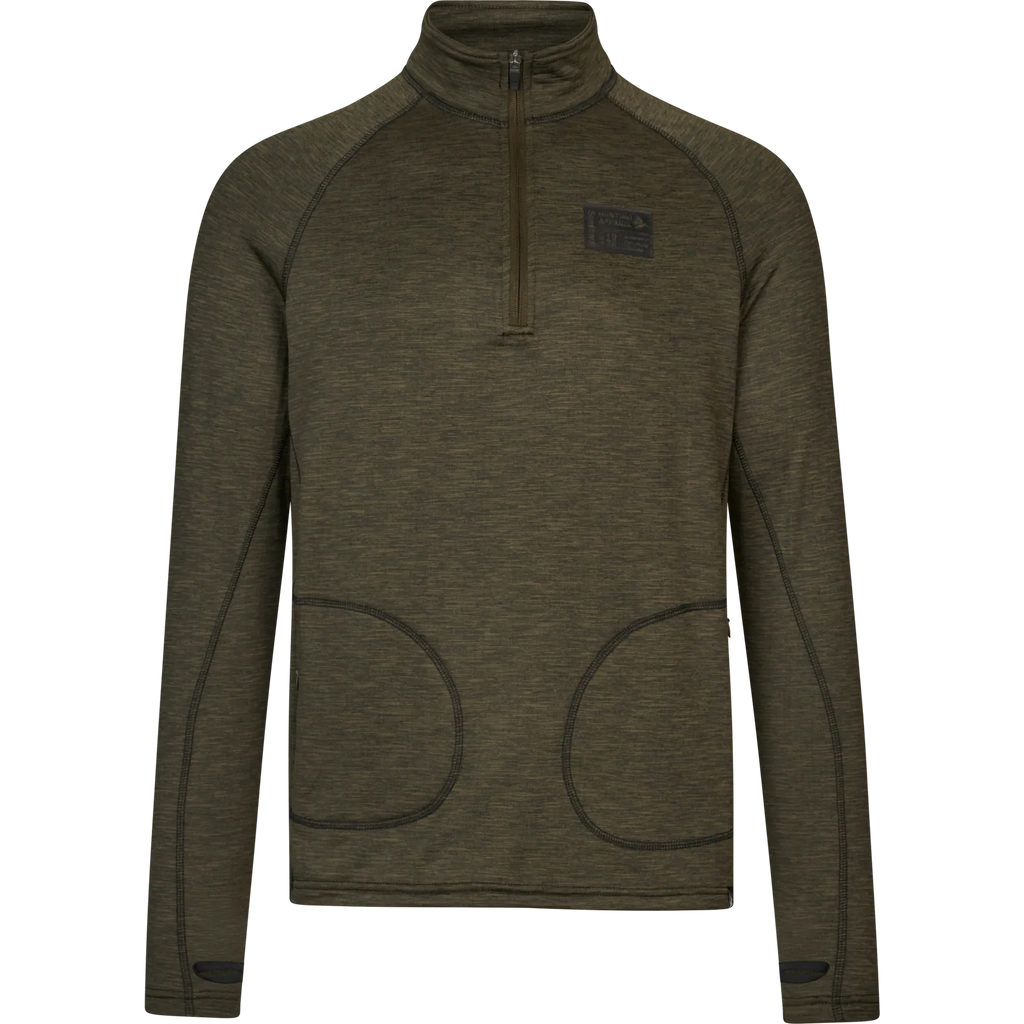 Bluza Seeland Peak Half Zip, Green Melange