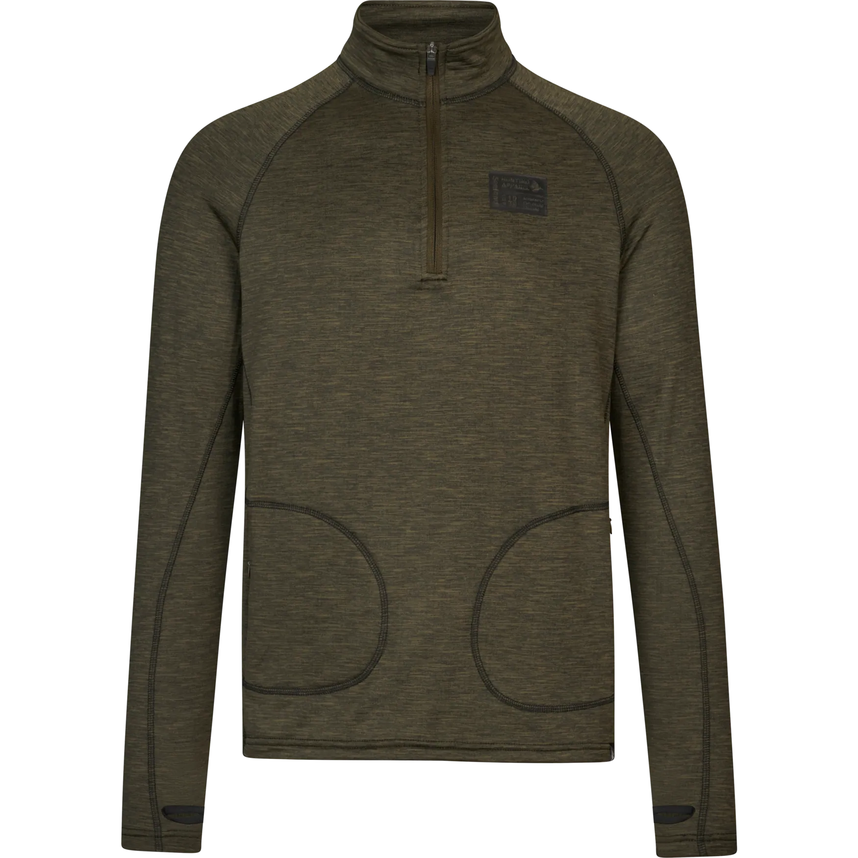 Bluza Seeland Peak Half Zip, Green Melange