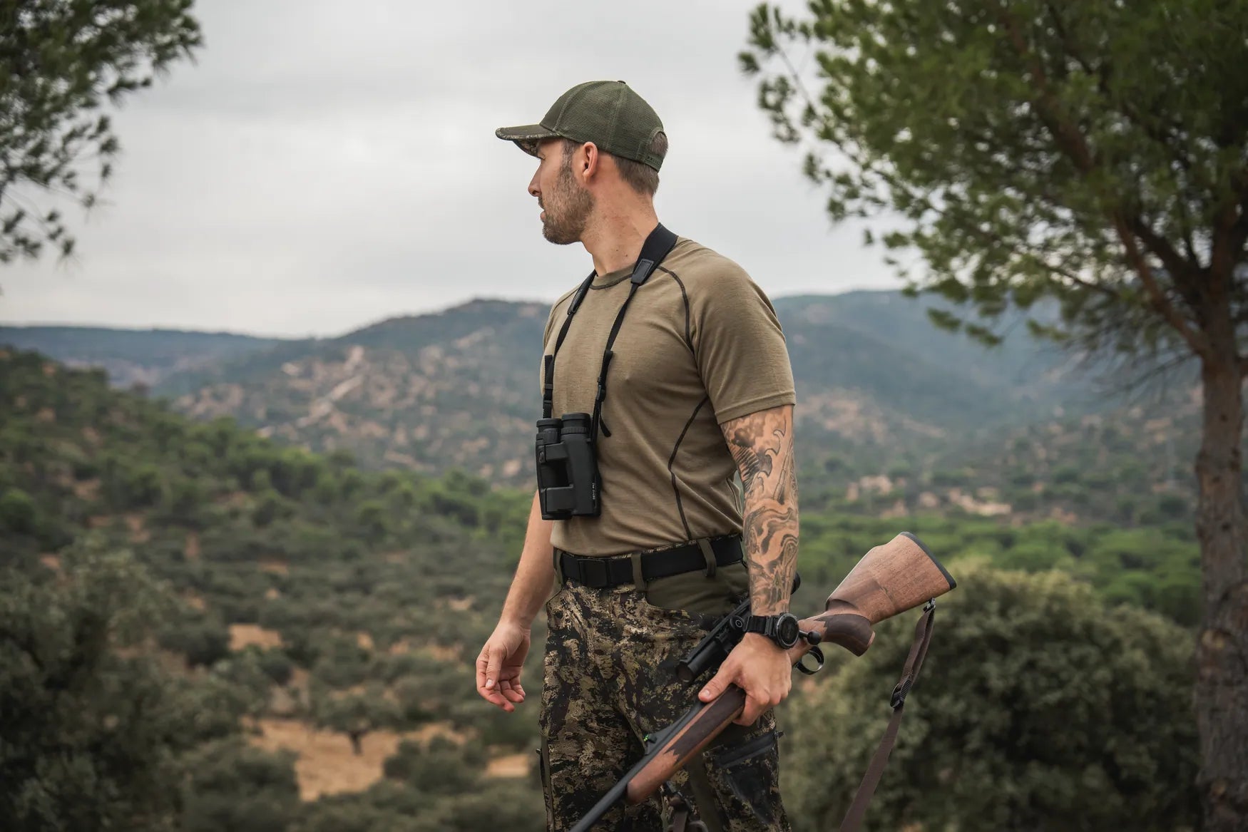 Tricou Seeland Apex Merino, Covert Green