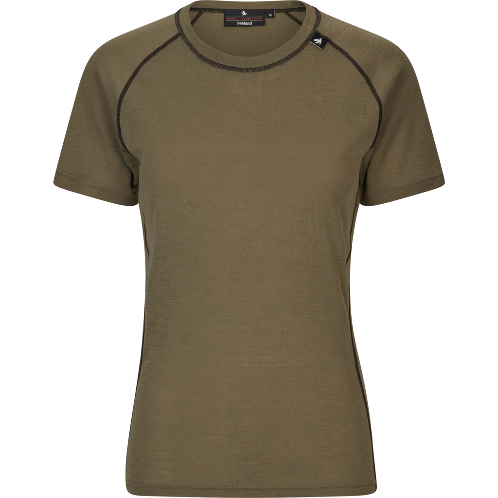 Tricou dama Seeland Apex Aia Merino, Covert Green