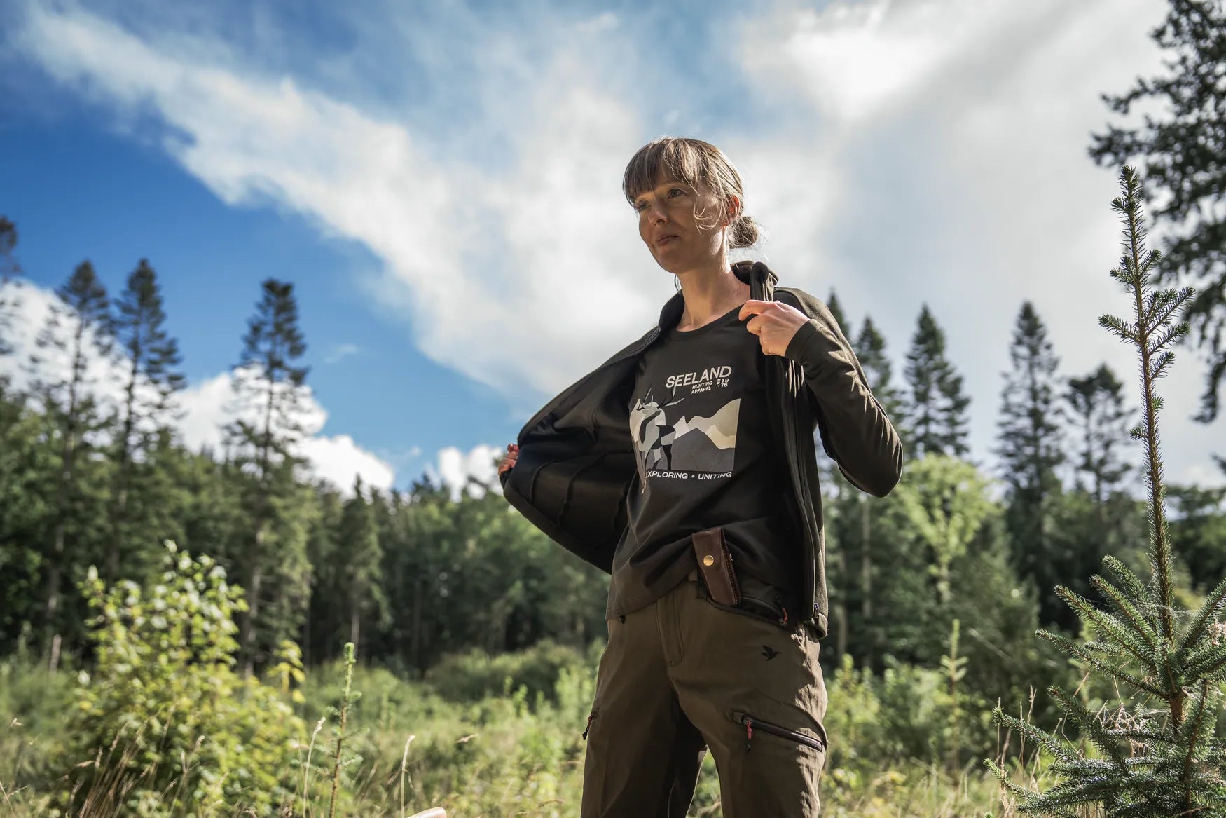 Tricou dama Seeland Sadie, Pine Green