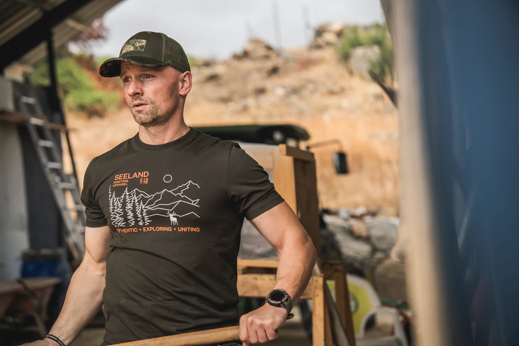 Tricou Seeland Landscape, Pine Green