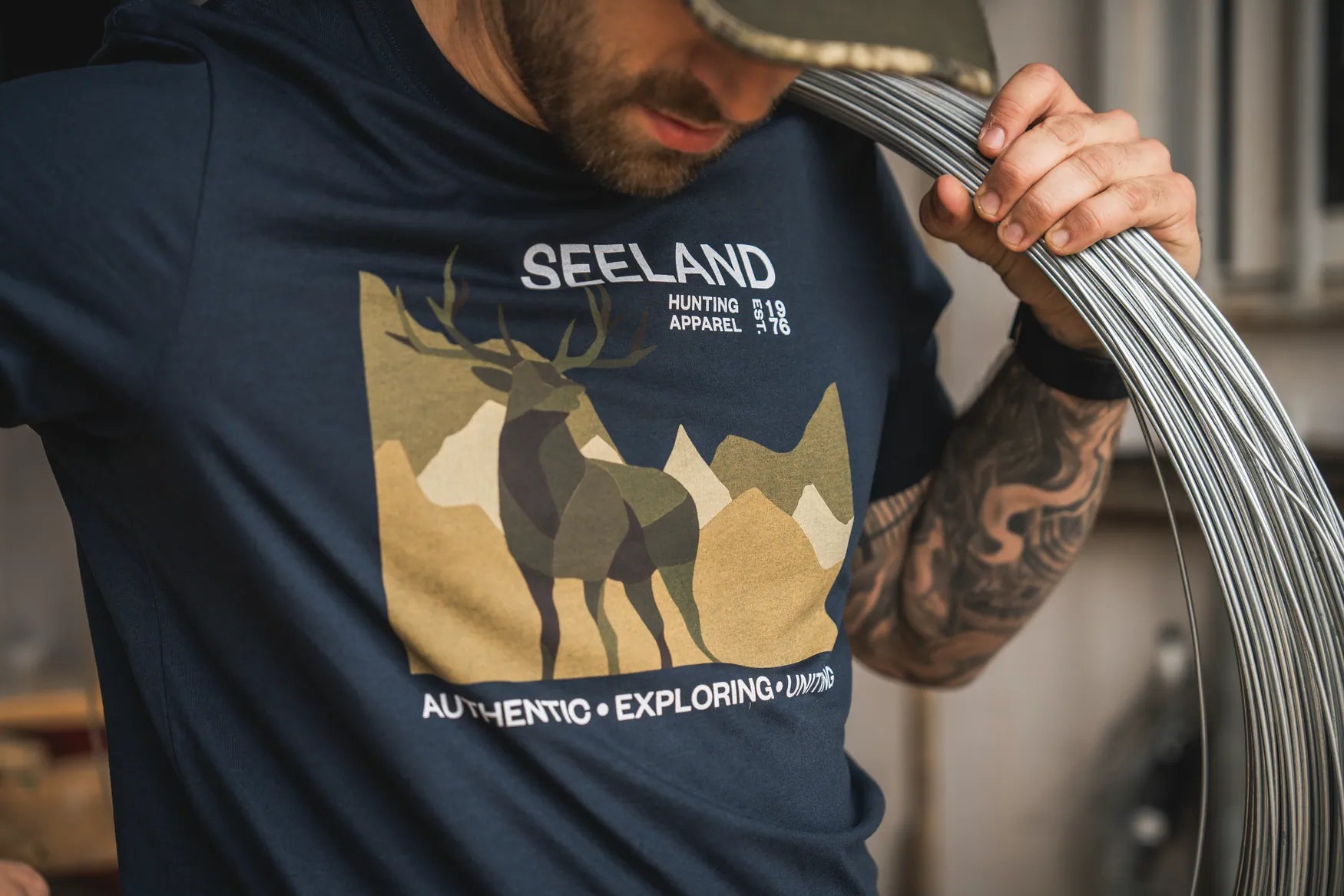 Tricou Seeland Fragment, Dark Blue