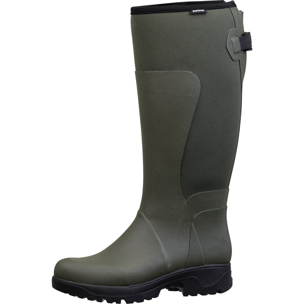 Cizme dama Seeland Hillside Flex Women, Pine Green, cu neopren, material flexibil pe picior