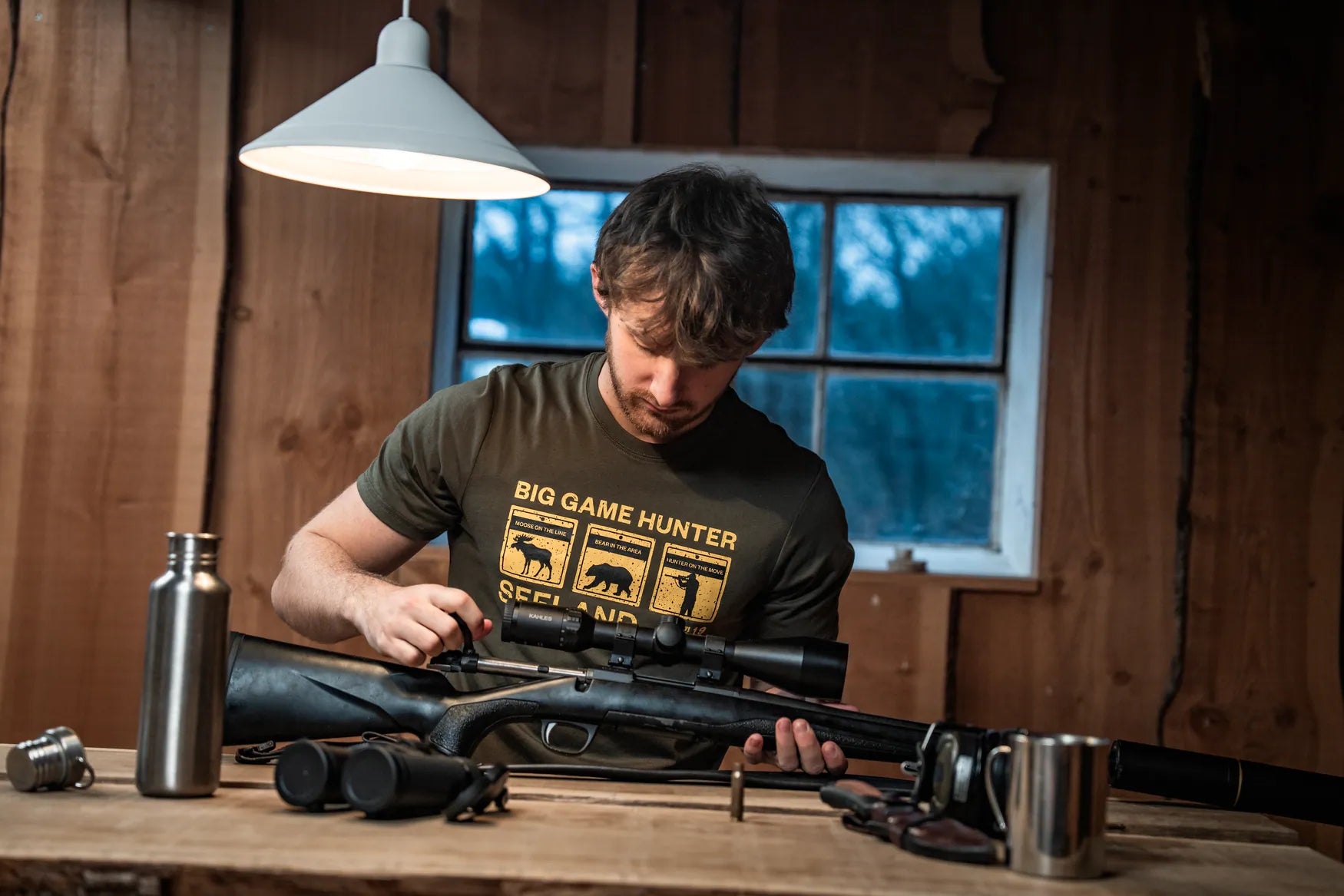 Tricou Seeland Caution, Grape Leaf