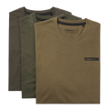 Pack 3 tricouri Seeland Pine Green/Military Olive/Grape Leaf