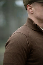 Jerseu Seeland Pine Half Zip Sweater Dark Brown-