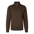 Jerseu Seeland Pine Half Zip Sweater Dark Brown-