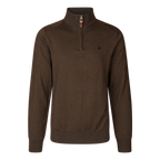 Jerseu Seeland Pine Half Zip Sweater Dark Brown-