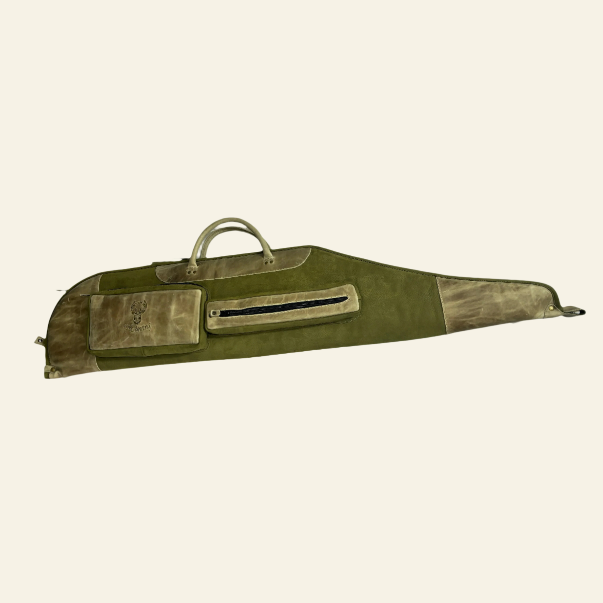 Husa carabina din piele verde, Nobil Hunting, 130cm