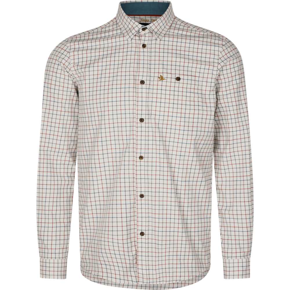 Camasa Seeland Oxford Shooting Shirt, Grape Leaf/Terracotta Check