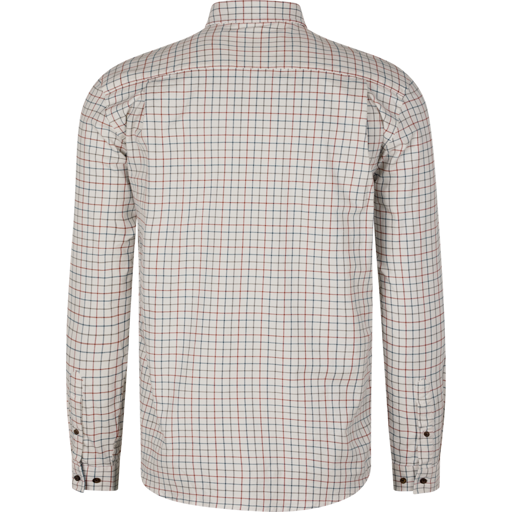 Camasa Seeland Oxford Shooting Shirt, Grape Leaf/Terracotta Check