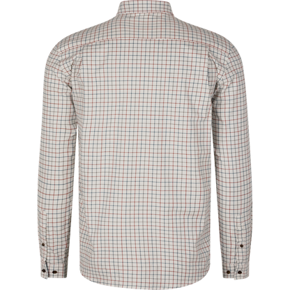 Camasa Seeland Oxford Shooting Shirt, Grape Leaf/Terracotta Check