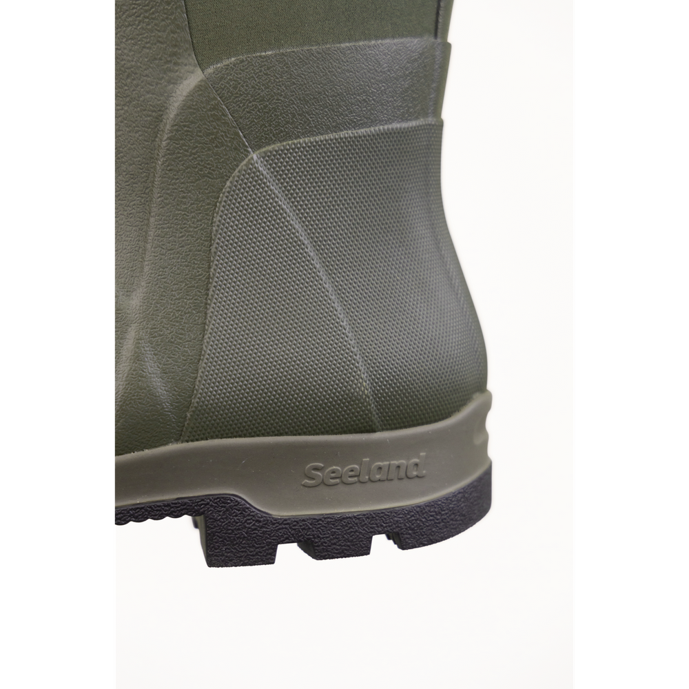 Cizme Seeland Hillside Flex, Pine Green, cu neopren, material flexibil pe picior