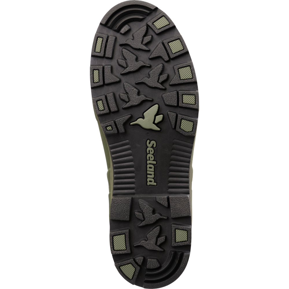 Cizme Seeland Hillside Flex, Pine Green, cu neopren, material flexibil pe picior