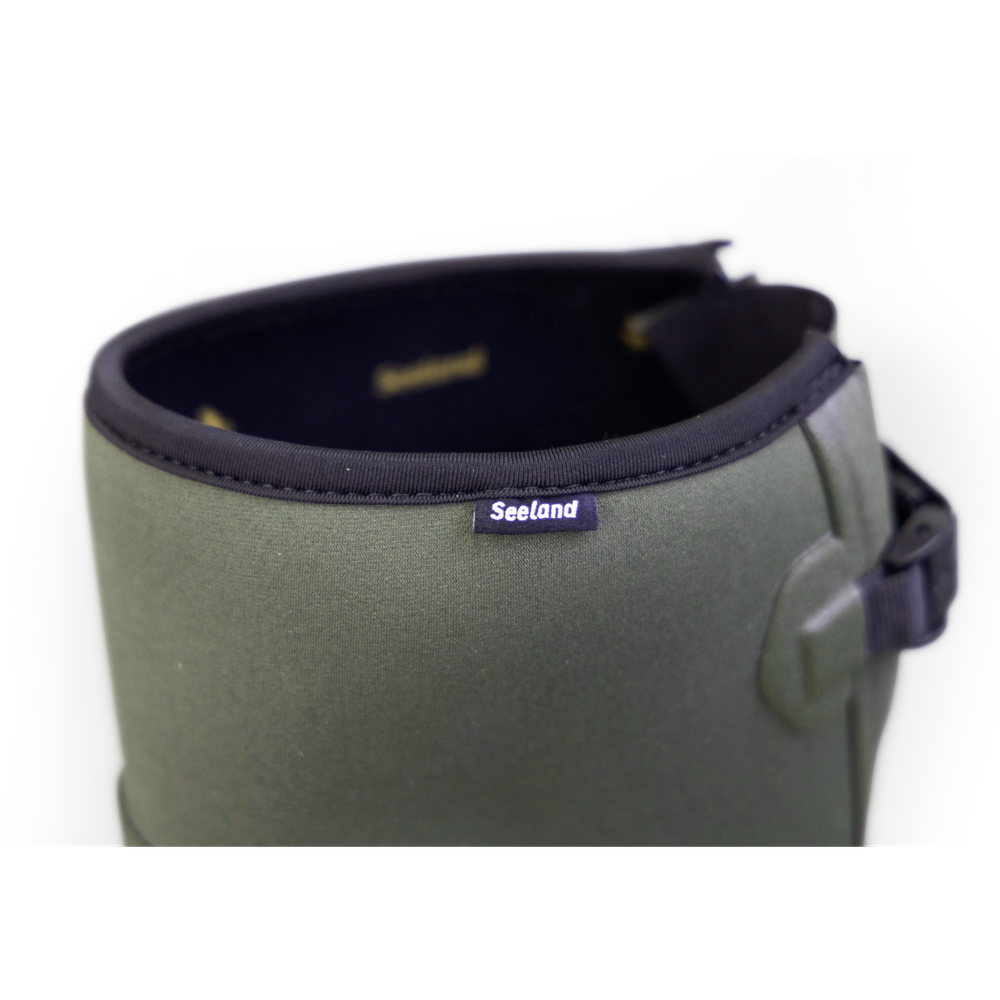 Cizme Seeland Hillside Flex, Pine Green, cu neopren, material flexibil pe picior