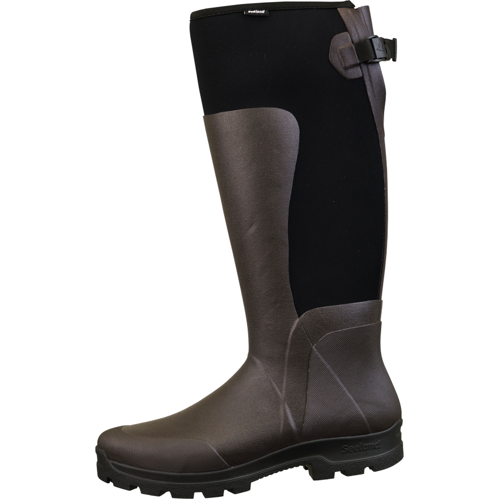 Cizme Seeland Hillside Flex, Dark Brown, cu neopren, material flexibil pe picior