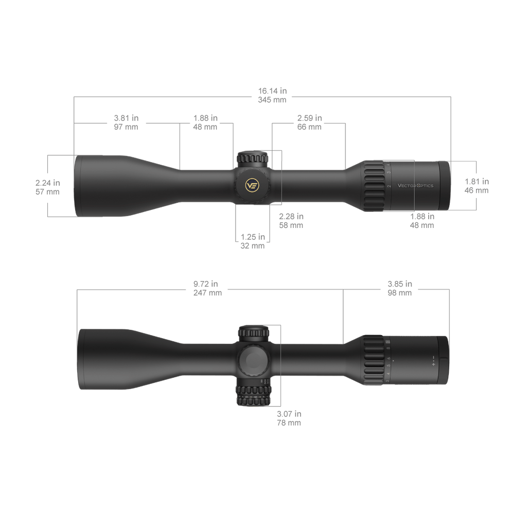 Luneta Vector Optics Continental x8 2-16x50 G4