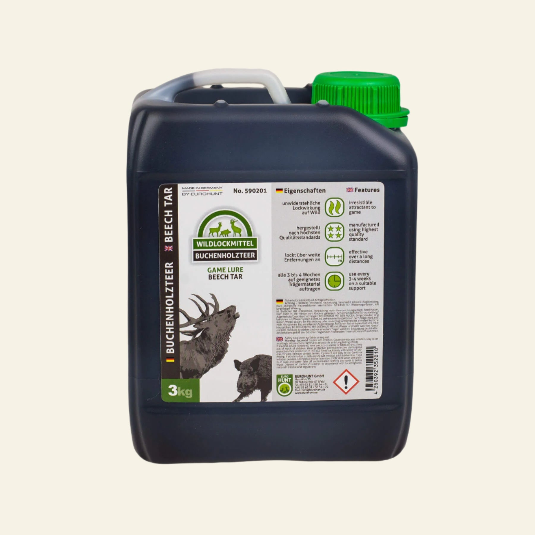 Atractant gudron Eurohunt Wildlockmittel 3kg, mistret si cerb