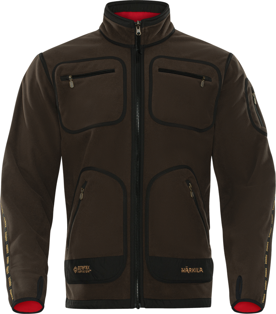 Jacheta Härkila Kamko Fleece, reversibila, impermeabila, Brown/Red