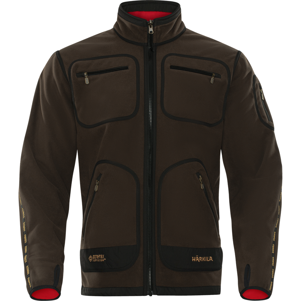 Jacheta Härkila Kamko Fleece, reversibila, impermeabila, Brown/Red