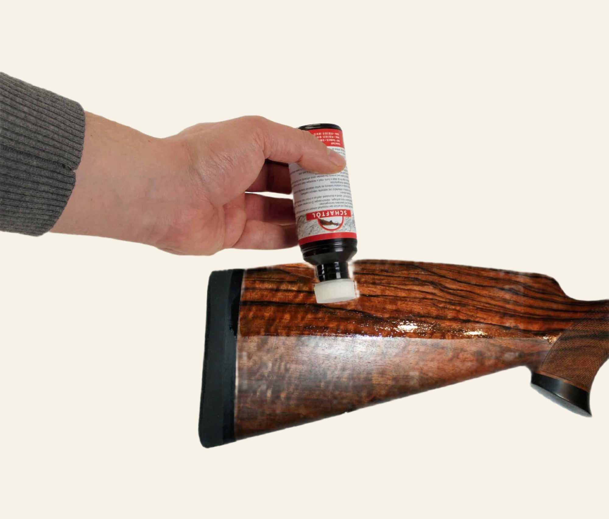 Ulei pat arma cu burete Eurohunt, 50ml, trei nuante de maro