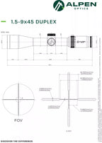 Luneta Alpen Optics Apex XP 1,5-9x45 Duplex