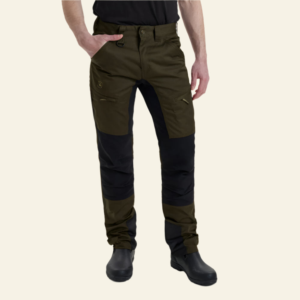 Pantaloni Deerhunter Rogaland Stretch cu contrast, Adventure Green
