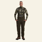 Pantaloni Deerhunter Excape Winter, Art Green, cu bretele, de iarna