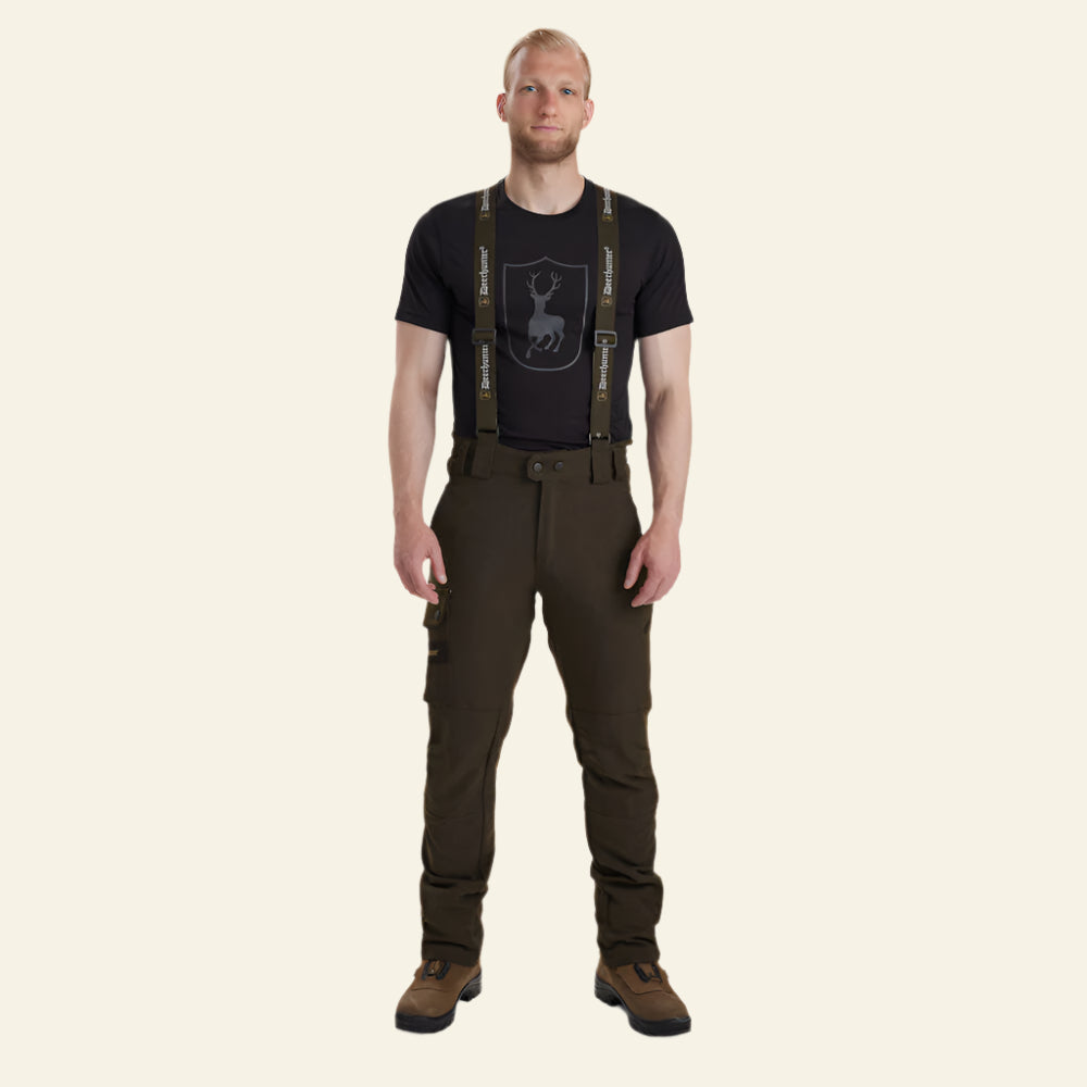 Pantaloni Deerhunter Muflon Extreme, culoare Wood, cu bretele, de iarna